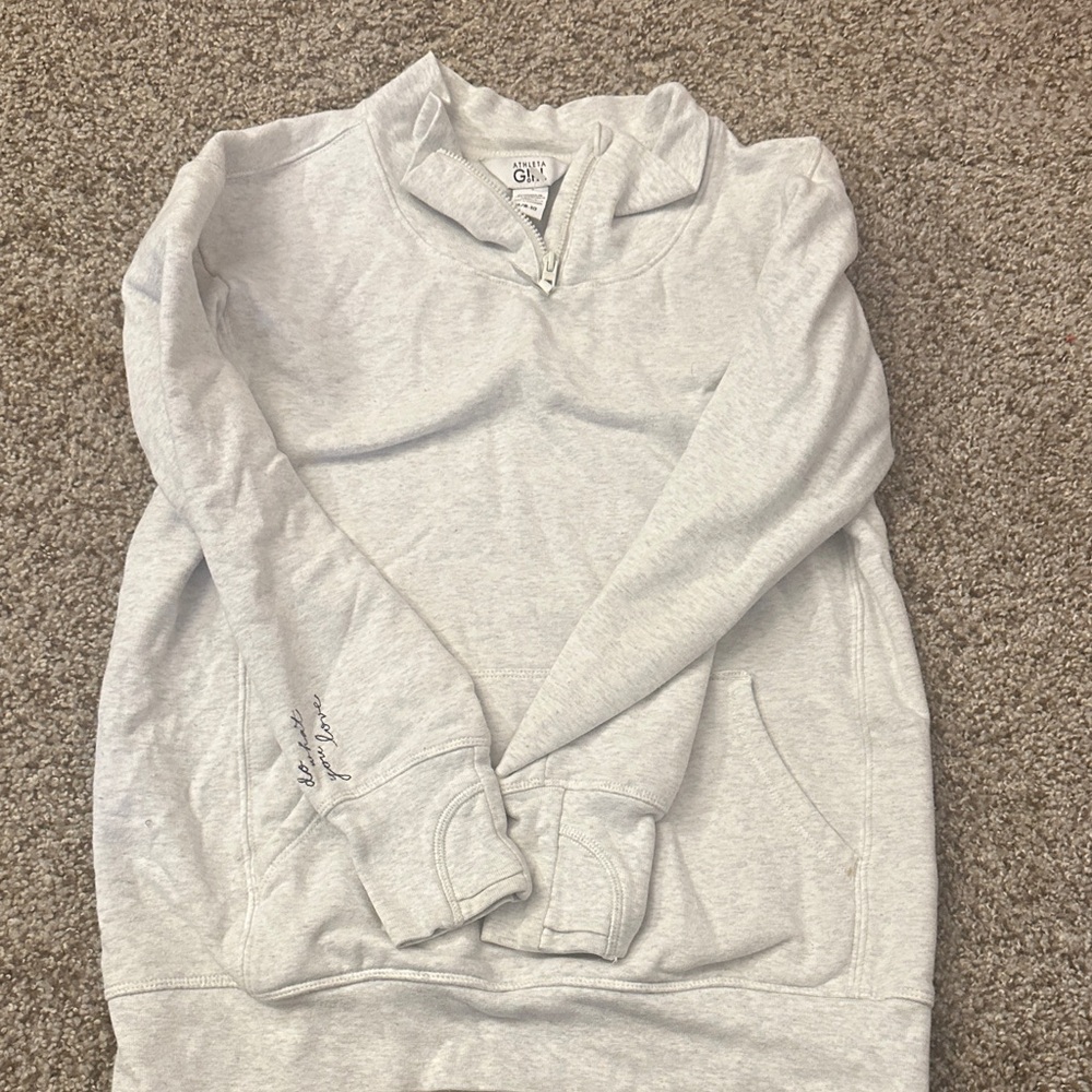 Athletes Girl Light Gray Quarter-Zip Pullover